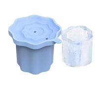 Cylinder Mold, Reusable Food Grade Silicone Maker Cup Shaped Mold For Cocktails Coffee Tea Drinks Juice Whiskey Kitchen Party Camping Beverage Cooling Block Forming Tool
