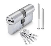Cylindre de fermeture 35/35, serrure à cylindre 70 mm avec 5 clés, convient pour les portes d'appartement et les portes de sécurité, serrure anti-effraction, double cylindre verrouillable des deux côt