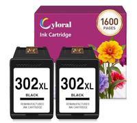 Cyloral 302XL Tinta para HP 302 DeskJet 3639 Envy 4520 OfficeJet 3830 3831