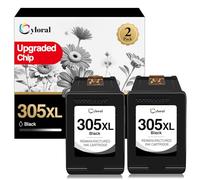 Cyloral 305XL Negro Tinta para HP 305 DeskJet 2820e 2810e 2800e 2821e 2822e 2823e 2700e 2710e 2720e 2722e Envy 6010e 6020e 6022e 6030e 6032e 6420e 6430e 6432e Cartuchos para HP 305 XL Negro Pack