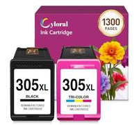 Cyloral 305XL Tinta para HP 305 DeskJet 2800e 4200e 2821e 2822e 4222e 2700 | HP DeskJet 2820e 2823e 4230e 4220e 2810e 4210e Envy 6000 6032e 6432e 6400 6022e Cartuchos HP 305 XL Negro y Color