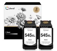 Cyloral 545XL Cartucho de Tinta remanufacturado de Repuesto para Canon 545 XL Compatible con Pixma MG2540 MG2556S MG2400 MG2450 MG2455 MG2500 MX490 MX494 TR4551 TR4640 TS3325 TS3350, 2 Negro