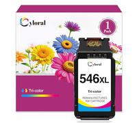 Cyloral 546XL Cartucho de Tinta remanufacturado de Repuesto para Canon 546 XL Compatible con Pixma MG2540 MG2556S MG2400 MG2450 MG2455 MG2500 MX490 MX494 TR4551 TR4640 TS3325 TS3350 1 Color