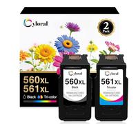 Cyloral 560XL 561XL Cartuchos de Tinta para Canon 560561 Combi Pack (Negro y Color) Compatible con TS5350 TS5350i TS5351 TS5351i TS5352 TS5352i TS5353 TS5353i TS7450 TS7450i TS7451 TS7451i