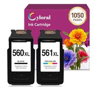 Cyloral 560XL 561XL Cartuchos de Tinta para Canon, Negro y Color