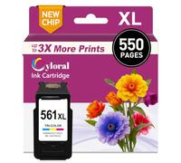 Cyloral CL-561 Tinta para Canon 561 Pixma TS5350i TS5350a TS5353 | Canon Pixma TS5350 TS5352 TS5353 TS5355 TS7450 TS7451 TS5351a TS5355a Cartuchos Canon 561XL CL-561 Cannon 561 XL Color