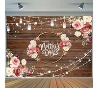 CYLYH Fondo de 8 x 6 pies para el día de la madre, fondo floral para el día de la madre, fondo de madera para el día de la madre, fondo de decoración del día de la madre, fondo D815