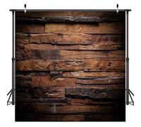 CYLYH Telón de fondo de madera marrón retro de 8 x 8 pies, decoración de baby shower y fiesta, fondos 3D