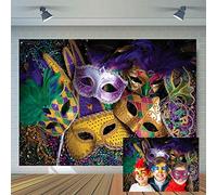 CYLYH Telón de fondo veneciano de Mardi Gras de 7 x 5 pies, fiesta temática de máscaras, fondo de fotografía, decoración de cumpleaños, venecia, carnaval, telón de fondo D513