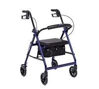 CYMAM | Andador para Mayores, Minusválidos, Adultos o Ancianos | Caminadores para Mayores | Aluminio Ligero Fácil de Plegar y Guardar | Asiento acolchado con respaldo Abatible y Cesta Porta Objetos