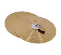 Cymbal Manual de 16 Pulgadas, con Correas de Aleación de Dedo de Aleación Instrumento de Percusión para Rock, Jazz, Pop con Mejor Rendimiento, Adecuado para Principiantes,