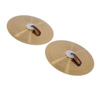 Cymbal Manual de 16 Pulgadas, con Correas de Aleación de Dedo de Aleación Instrumento de Percusión para Rock, Jazz, Pop, Ideal para Principiantes, Estudiantes, Profesionales