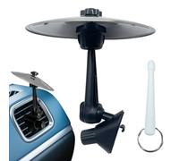 CymbalAir Vent - Platillo de ventilación para coche, para amantes de la música, con de percusión (dorado/plateado) 14 x 13,5 x 3,5 cm