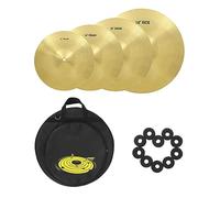 cymbales batterie Jazz Drum Cymbals Kit Accesorios De Percusión Brass Ride Crash Cymbal Drum Set Piezas De Instrumentos Musicales (Color : 4 Pcs)