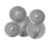 cymbales batterie Juego De Platillos Plateados De Bajo Volumen De 5 Uds. Hi-Hat De 14 "+ Crash De 16" + Crash De 18 "+ Ride De 20" Para Bateristas