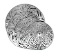 cymbales batterie Juegos De Platillos De Bajo Volumen Platillos Mudos 5 Piezas De 14'' Hihat +16'' Crash +18'' Crash +20'' Ride (Color : Silver)