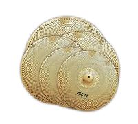 cymbales batterie Platillo De Bajo Volumen Golden Mute Cymbal Set 5 Piezas De 14"Hi Hats+16"Crash+18"Crash+20"Ride Para Practicar