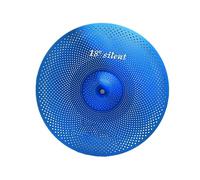 cymbales batterie Platillos Crash Mute De 18" Platillos Populares De Bajo Volumen Para Jazz Drum Set Blue
