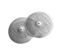 cymbales batterie Un Par De Platillos Silenciosos De Bajo Volumen, Platillo Plateado De 13 Pulgadas, Platillo Hi-Hat Para Juego De Batería Jazz (Color : Silver)