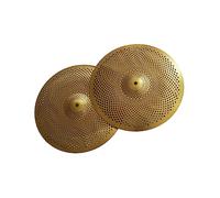 cymbales batterie Un Par De Platillos Silenciosos De Bajo Volumen, Platillo Plateado De 13 Pulgadas, Platillo Hi-Hat Para Juego De Batería Jazz (Color : Gold)