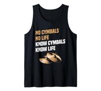 Cymbals Marching Band Know Life Baterista Percusionista Camiseta sin Mangas