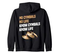 Cymbals Marching Band Know Life Baterista Percusionista Sudadera con Capucha