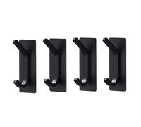 CYMMIYT Ganchos Pared No Drilling Kitchen Bathroom Storage Holder Robe Towel Rack Door key Clothes Coat Bag Hanger Hook Organizer Holder Rack(Black-4pcs)