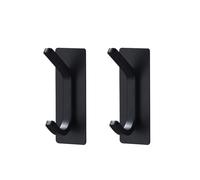 CYMMIYT Ganchos Pared No Drilling Kitchen Bathroom Storage Holder Robe Towel Rack Door key Clothes Coat Bag Hanger Hook Organizer Holder Rack(Black-2pcs)