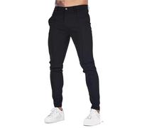 CYMMIYT Pantalon Chino Hombre Slim Fit Pantalones Casuales Ajustados Pantalones for Exteriores Largo hasta el Tobillo Elástico(Black,M)