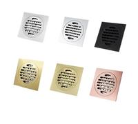 CYMMIYT Rejilla Desague Ducha Desagüe de Suelo de Agua for baño, latón, Cepillado Mate, Oro Negro, Oro Rosa, con Filtro, 100x100 for Ducha, Cocina(Rose Gold)