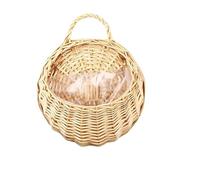 CYMMIYT Tiestos para Plantas Interior Cesta Colgante de Mimbre Hecha a Mano, macetero Pared, Cesta for Flores, for decoración del hogar, jardín y Boda, 3 uds(B-S)