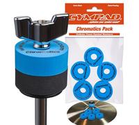 Cympad Azul Chromatics Foam Cymbal Pad Set - Arandelas de espuma con memoria de alta densidad para mejorar el sonido y la durabilidad, se adapta a todos los soportes de platillos - 40/15mm