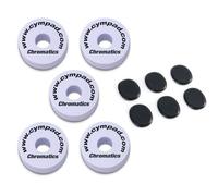 Cympad Chromatics - Juego de 5 almohadillas para pelvis (40 mm, 5 unidades), color blanco