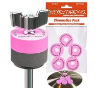 Cympad Pink Chromatics Foam Cymbal Pad Set - Arandelas de espuma viscoelástica de alta densidad para mejorar el sonido y la durabilidad, apto para todos los soportes de platillos - 40/15 mm