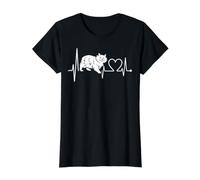 Cymric Heartbeat ECG Es Divertido: «Amo a mi Gato címico» Camiseta gráfica económica