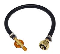 Cymwer Adaptador de Recarga de Gas para Estufa de Gas para Acampar al Aire Libre con válvula Adaptador de llenado de Cilindro de propano Adaptador de acoplador de Tanque Plano de Gas de cobr