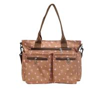 Cymwer Bolso de mano holgado para mujer, bolso cruzado elegante de gran capacidad, correa ajustable, bolso de hombro de moda, bolso de trabajo bordado de amor (naranja)