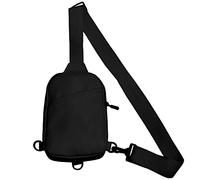 Cymwer Bolso de Pecho Bolso Bandolera Oxford Bolsos de Hombro Moto Biker Bolso de Hombre Bolso Bandolera Informal para Exteriores Bolsos Satchel (Negro)