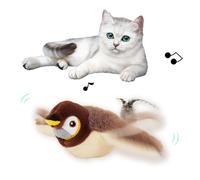 Cymwer Flappy Chase, Juguete para Gatos, Juguete para pájaros, Gato, Juguete para Gatos, pájaro eléctrico para Trabajo Autónomo, Juguete Interactivo con Hierba Gatera para Gatos