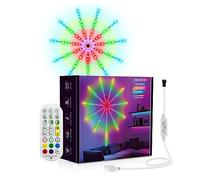 Cymwer Luces de Fuegos Artificiales Música Sincronización de Sonido Fuegos Artificiales Que cambian de Color Tira de luz LED Control Remoto Fuente de alimentación USB de 5 V para Fiesta en l