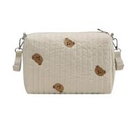 Cymwer Outdoor Diaper Bag Large Capacity Nappy Diaper Storage Bag Multifunctional Reusable Portable for Diapers Wipes Baby Essential (Beige)