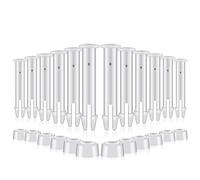 Cymwer Pines de junta de piscina de repuesto para piscina Intex Frame, 12 piezas de férula de plástico y sellos de repuesto para piezas de piscina Intex con marco de metal redondo