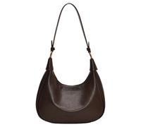 Cymwer Shoulder Bag for Women Adjustable Strap Hobo Bag PU Leather with Zipper Crossbody Bag Solid Handbag Work Travel Bag (Coffee)