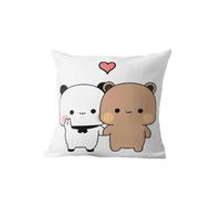 Cynefoa Almohada Kawaii Anime Bubu & Dudu, Linda Almohada de Dibujos Animados de Gato para Habitación Infantil y Decoración del Dormitorio del Hogar, Sofá, Cama, Funda de Almohada de Moda (A, 40x40 cm