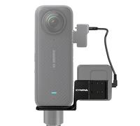 CYNOVA Cold Shoe para Insta360 X4 Accesorios, Soporte de micrófono invisible Compatible con Insta 360 X4 / X3 / One RS 1 pulgada / One X2 para RODE Wireless GO Soporte de micrófono