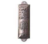 Cynthia Webb disea Mighty Oaks de Little Acorns Grow Baby/Child/Boy Room Blessing Fine Pewter Christian/Jewish Mezuzah Bendicin - Hecho a mano