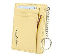 Cynure Cartera de Bolsillo Frontal para Mujer, 8 Tarjetas, diseño Minimalista, Amarillo, Talla única, Minimalista