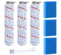 Cyorka Rodillo de cepillo de repuesto y filtro de aspiradora compatible con accesorios de aspiradora inalámbrica Tineco iFloor Wet Dry (3 rodillos de cepillo + 3 prefiltros de espuma)