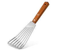 Cyoufine Espátula de pescado de acero inoxidable, espátula ranurada de metal para utensilios de cocina antiadherentes, espátulas flexibles para cocina, cocina, barbacoa, parrilla de huevos