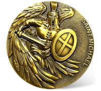 CYOUNG Moneda de desafío de ángel de la guarda de San Miguel, protección divina, versículo bíblico, símbolo de bolsillo, regalo militar